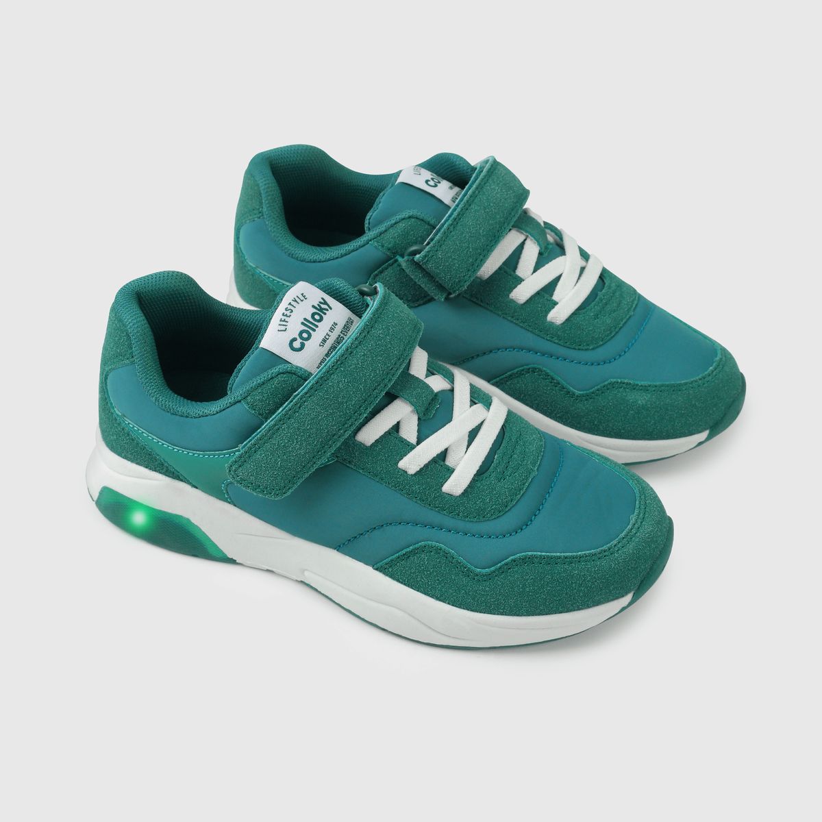 COLLOKY - Zapatilla Luces Colloky Kid Niño Verde