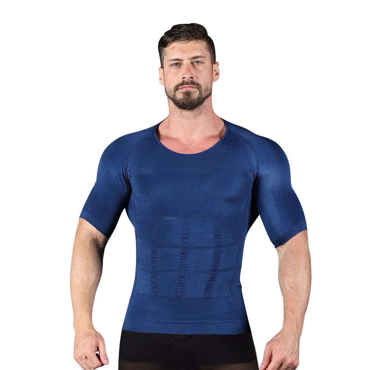 BAALATHKKO5 - Faja Compresion Pecho Y Abdomen Manga Corta Hombre - XL