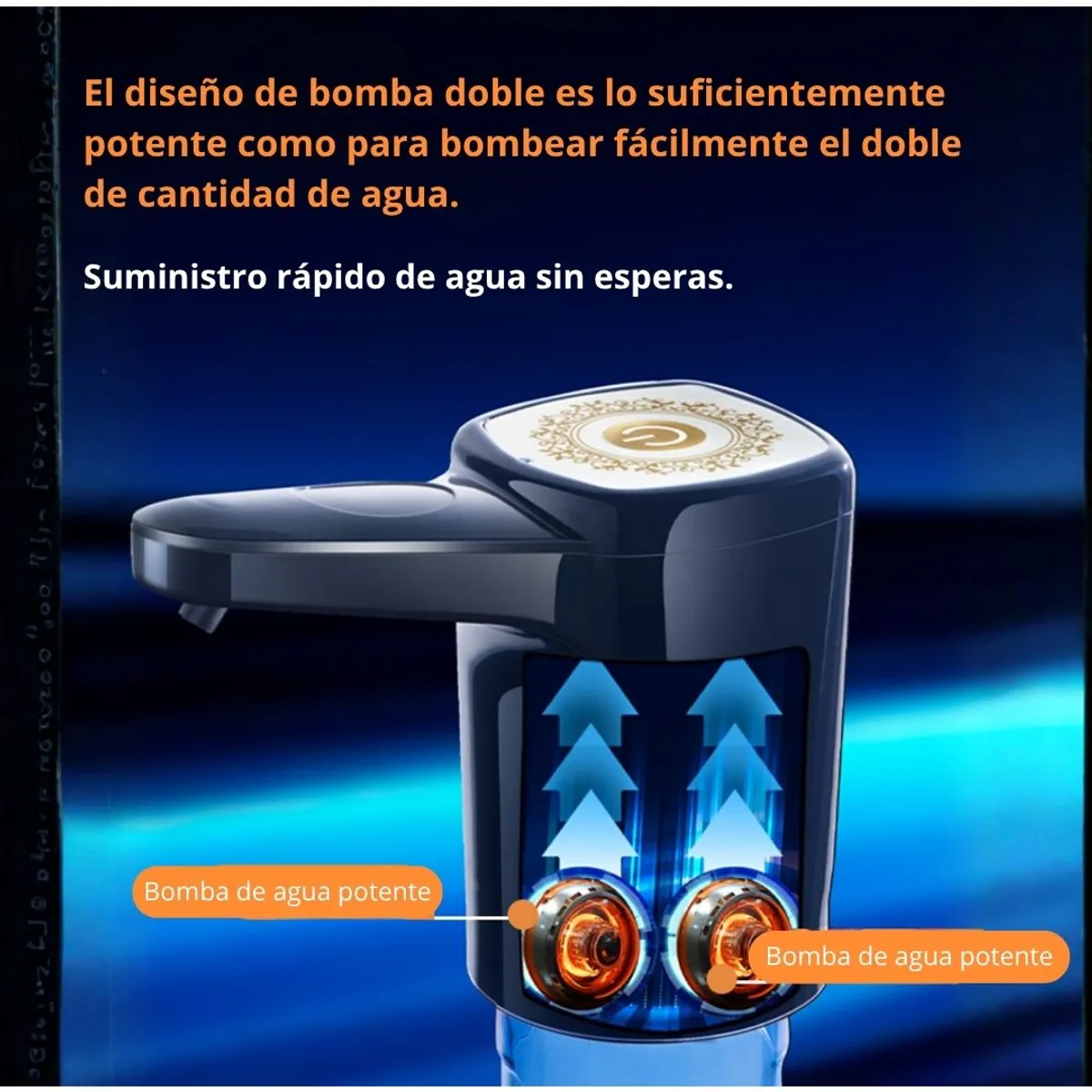 GENERICO - Dispensador de Agua Eléctrico Automático con Batería Recargable USB para Bidones 5 a 20 Litros