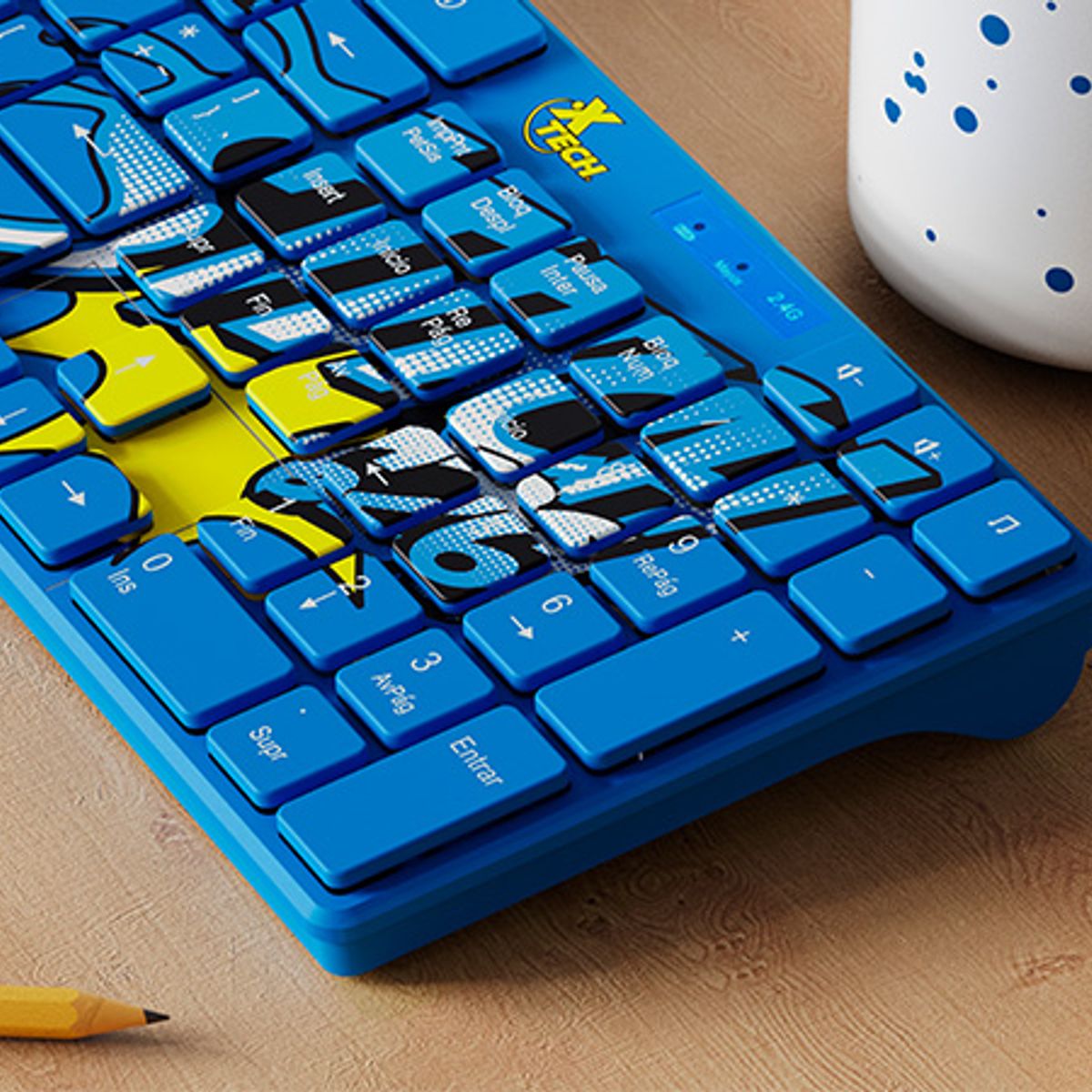 XTECH - TECLADO INALAMBRICO CON MOUSE XTECH STITCH