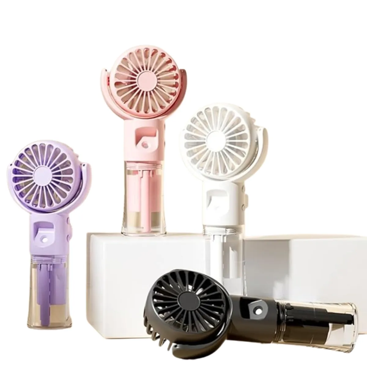 GENERICO - Mini Ventilador Electrico de Mano Portatil Recargable con Humidificador