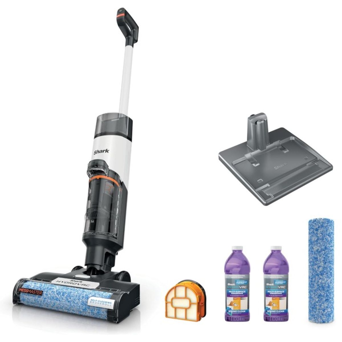 SHARK - Aspiradora de Shark HydroVac, 2 rodillos, 2 soluciones.