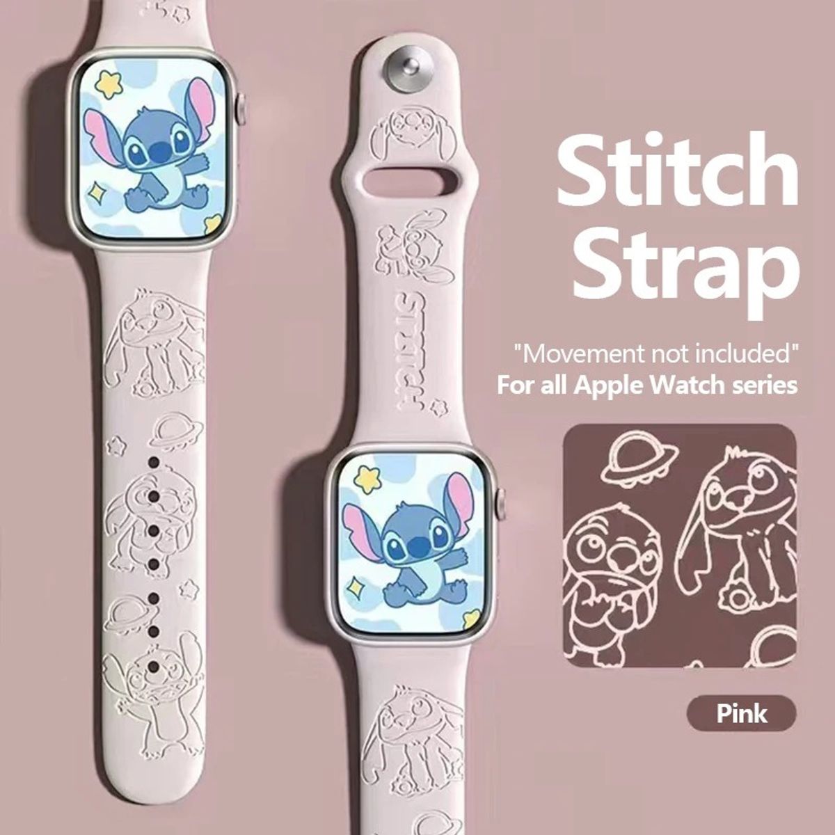 GENERICO - CORREA APPLE WATCH  42-44-45-46-49 / Palo Rosa - Experimento 626