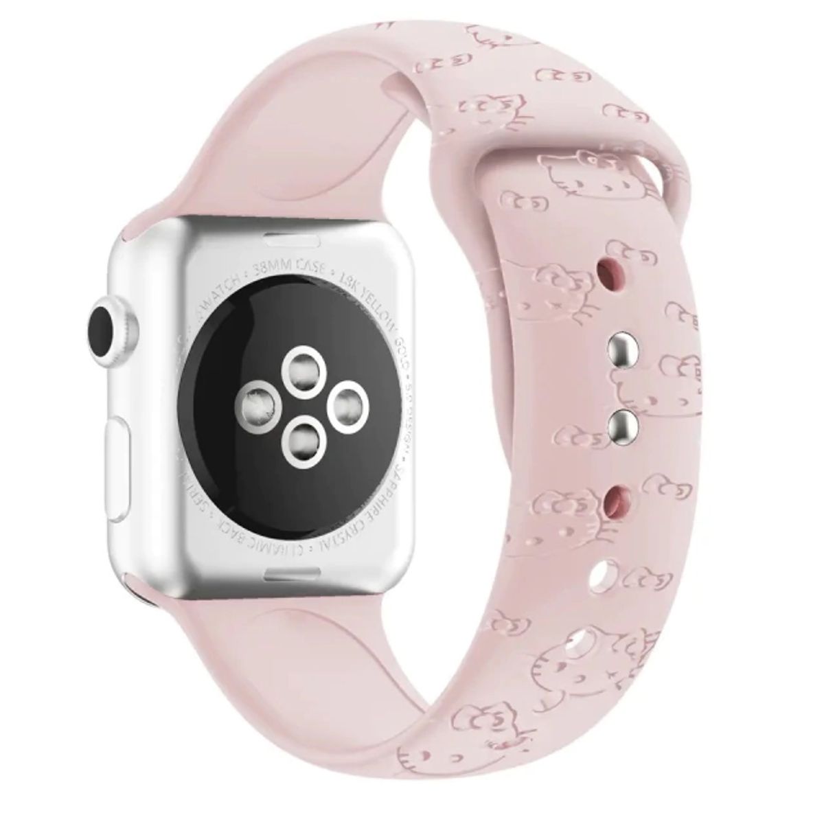 GENERICO - Correa Para Apple Watch 42-44-45-49  Palo Rosa Gatita