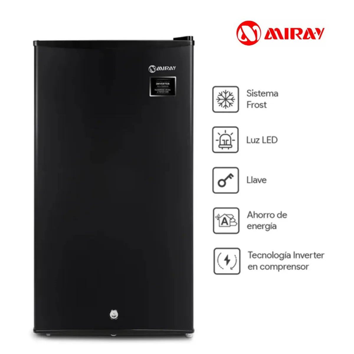 MIRAY - FRIGOBAR-REFRIGERADORA  MIRAY RM-93M NEGRO 93LT