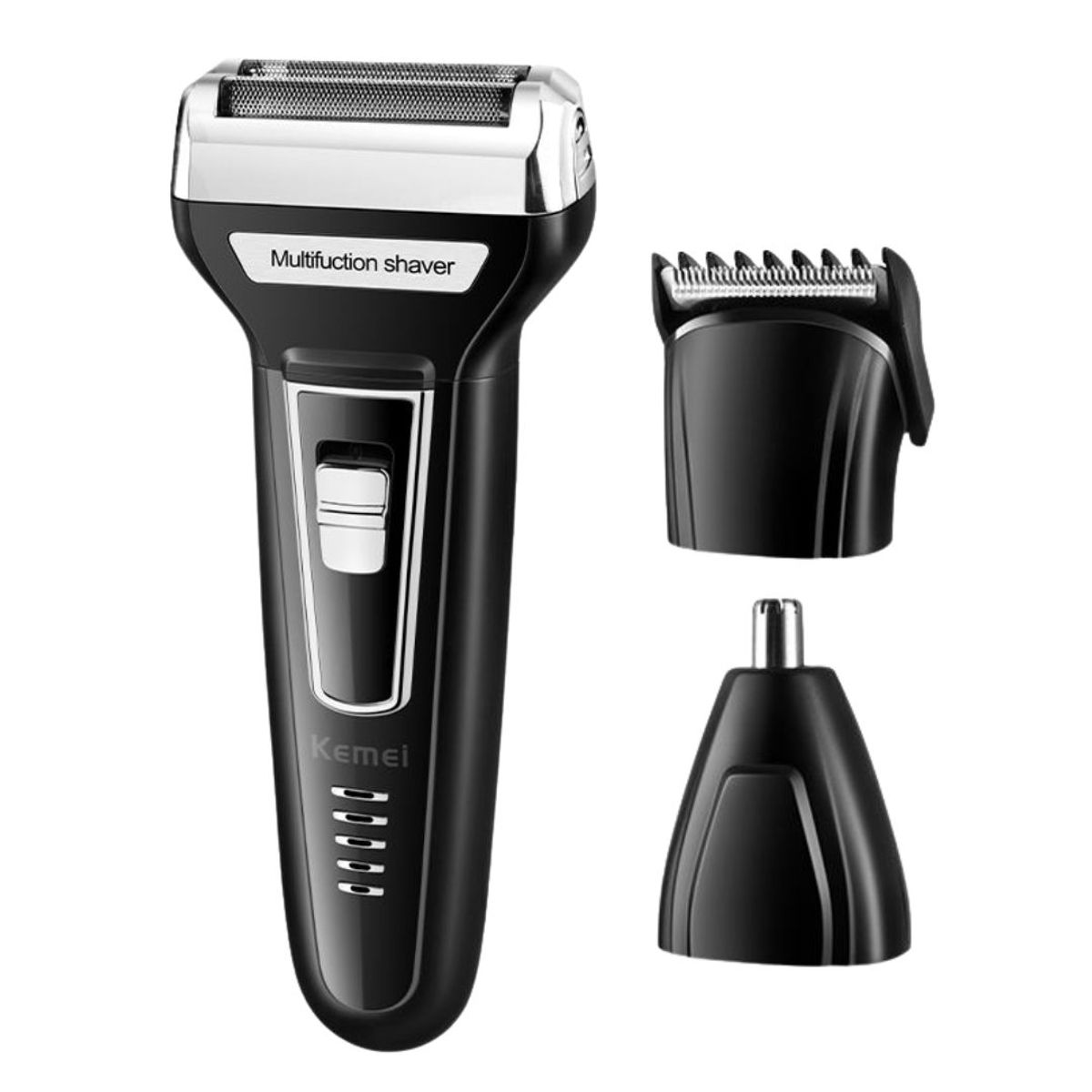 KEMEI - Afeitadora Eléctrica Inalámbrica 3 en 1 Kemei KM-6559 para Barba, Rostro y Nariz Recargable USB