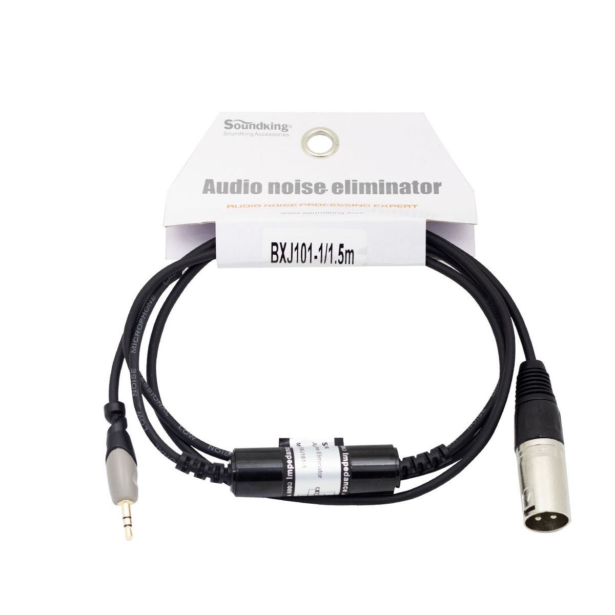 SOUNDKING - Cable Canon xlr macho a Miniplug Estereo con filtro de 150cm Soundking