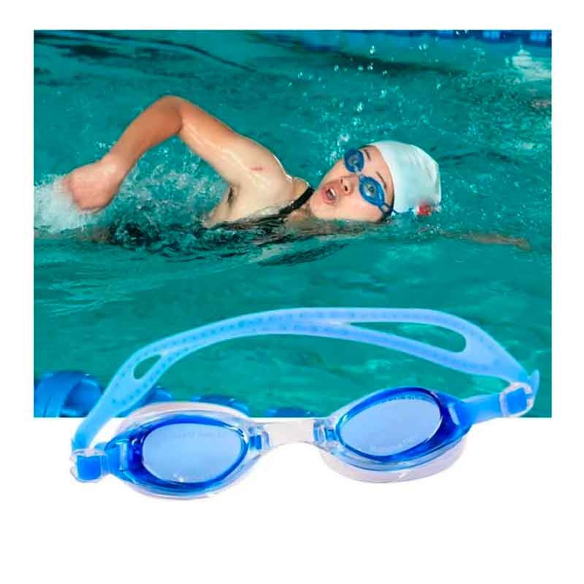 GENERICO - Gafas Natación Niños con Gorra de Silicona UV