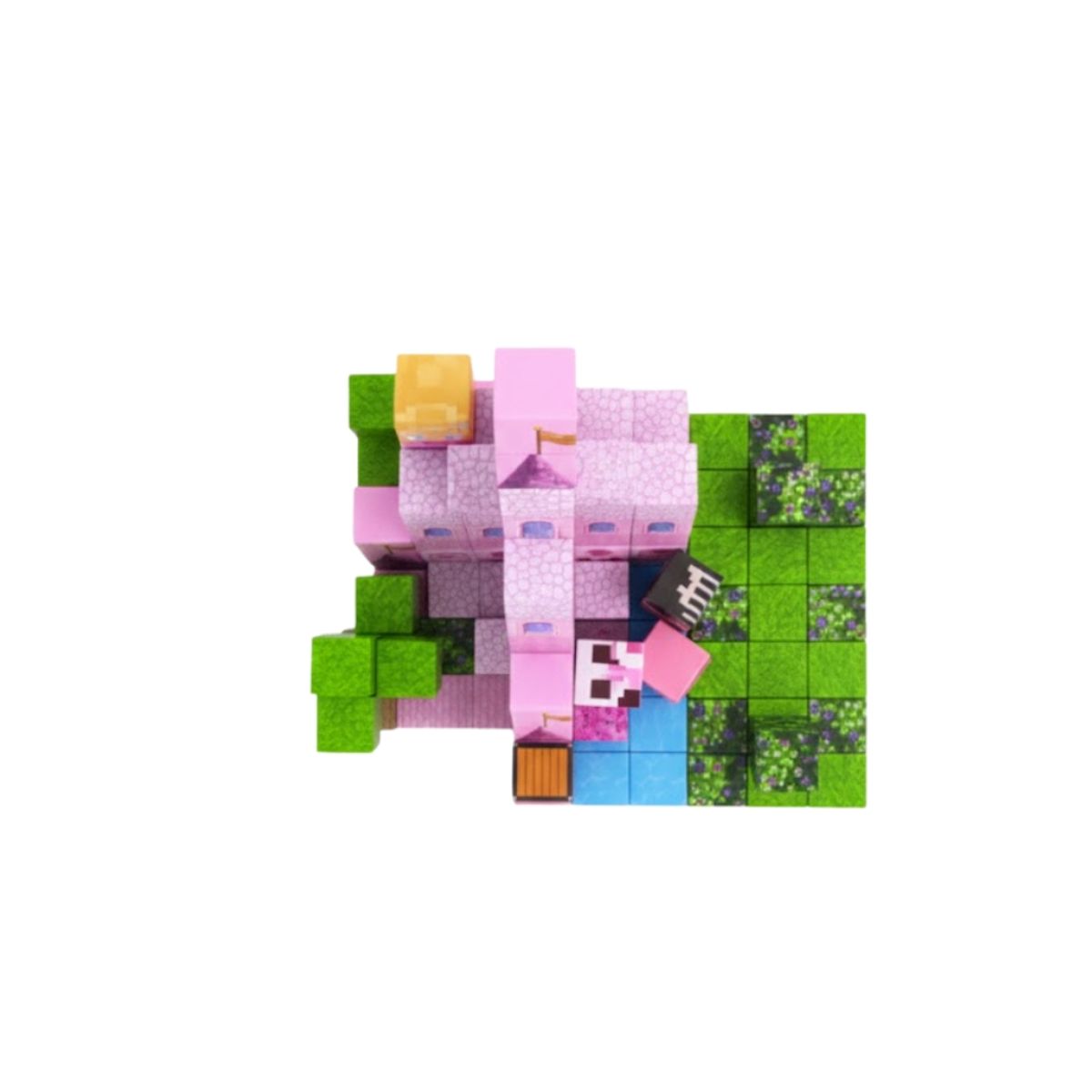 GENERICO - Bloques Magnéticos de Minecraft Castillo de Princesa Armable Dicos 100 Pcs