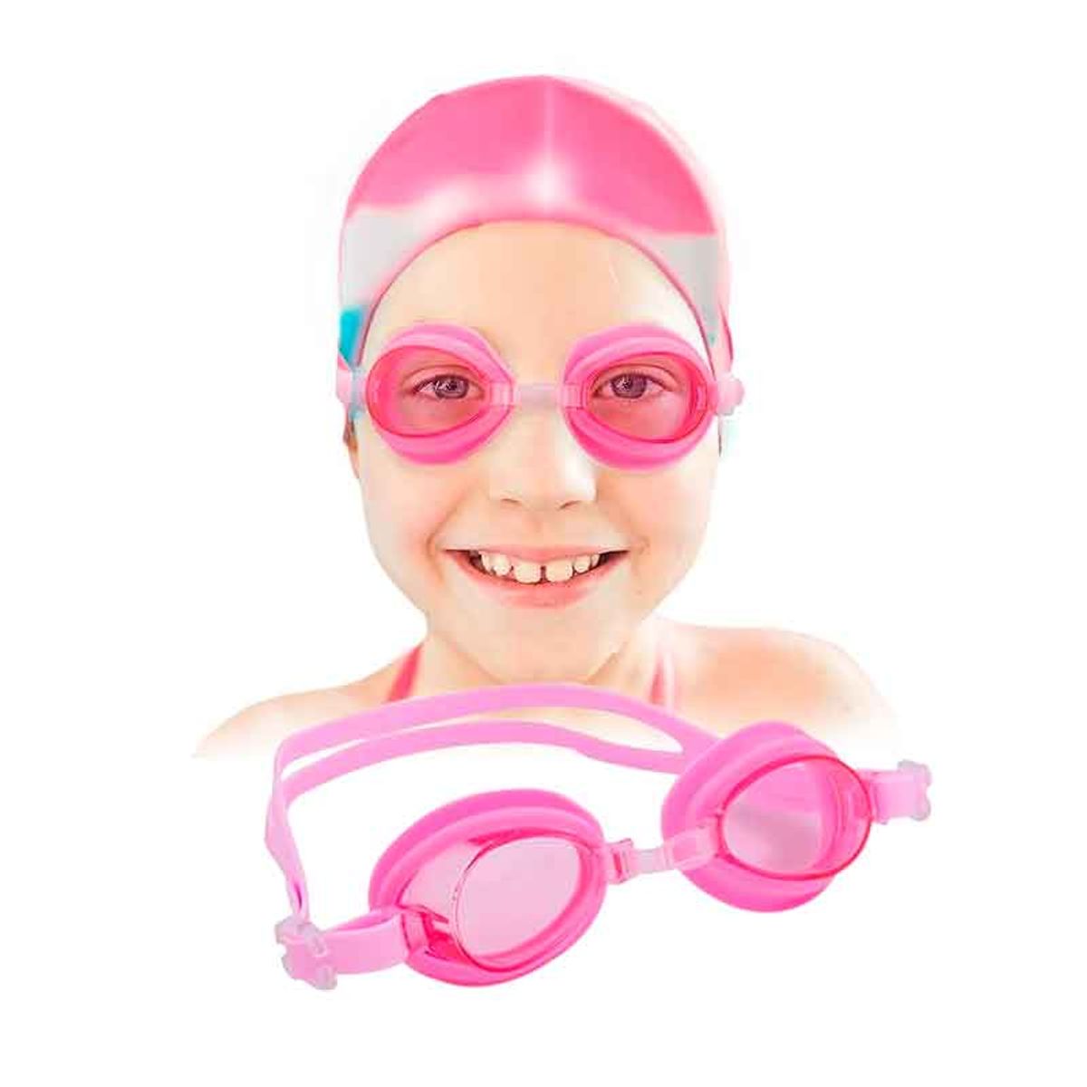 GENERICO - Equipo de Natación para Niños  Gafas + Gorra Protectora UV