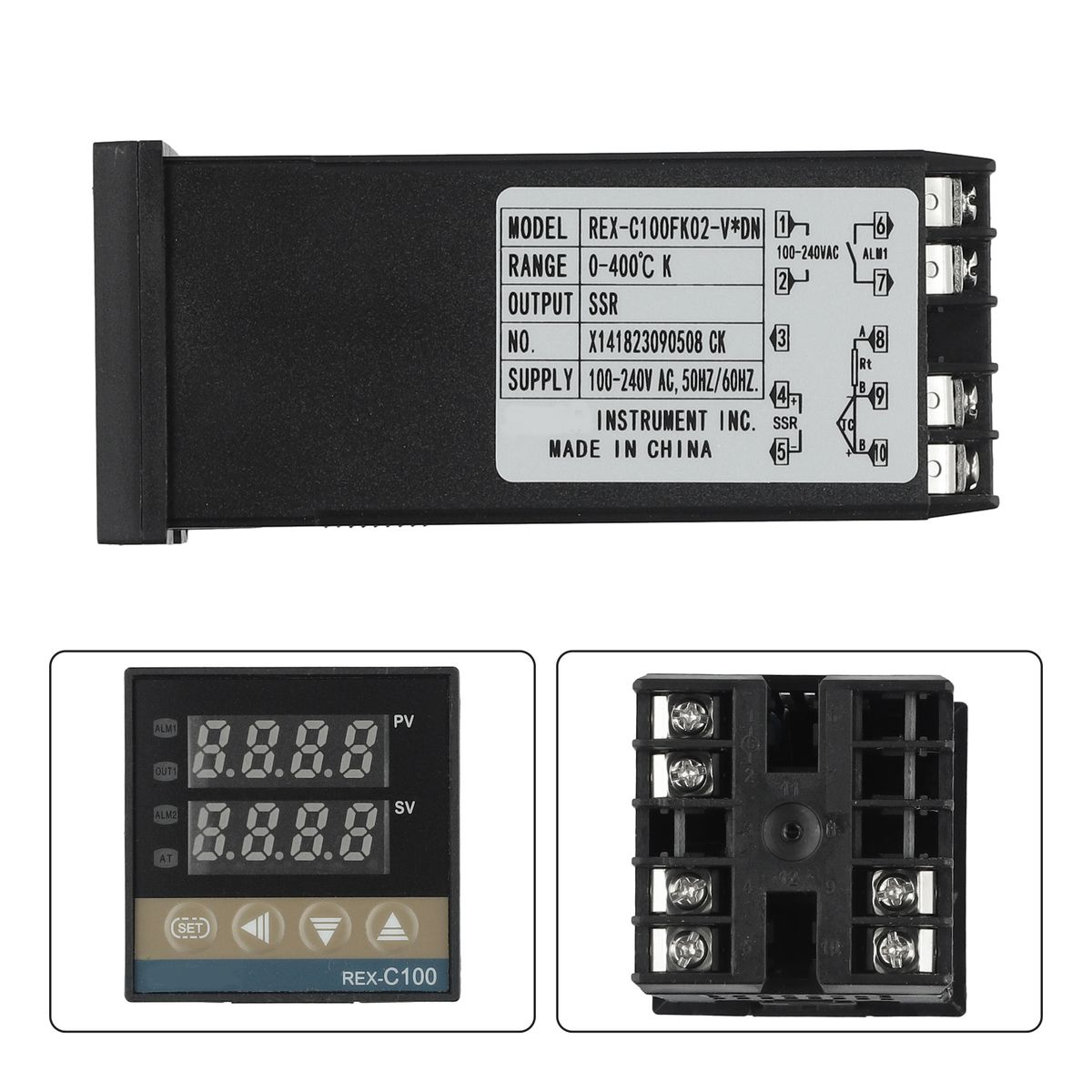 GENERICO - Controlador Digital de Temperatura PID REX-C100 SSR 0-400°C