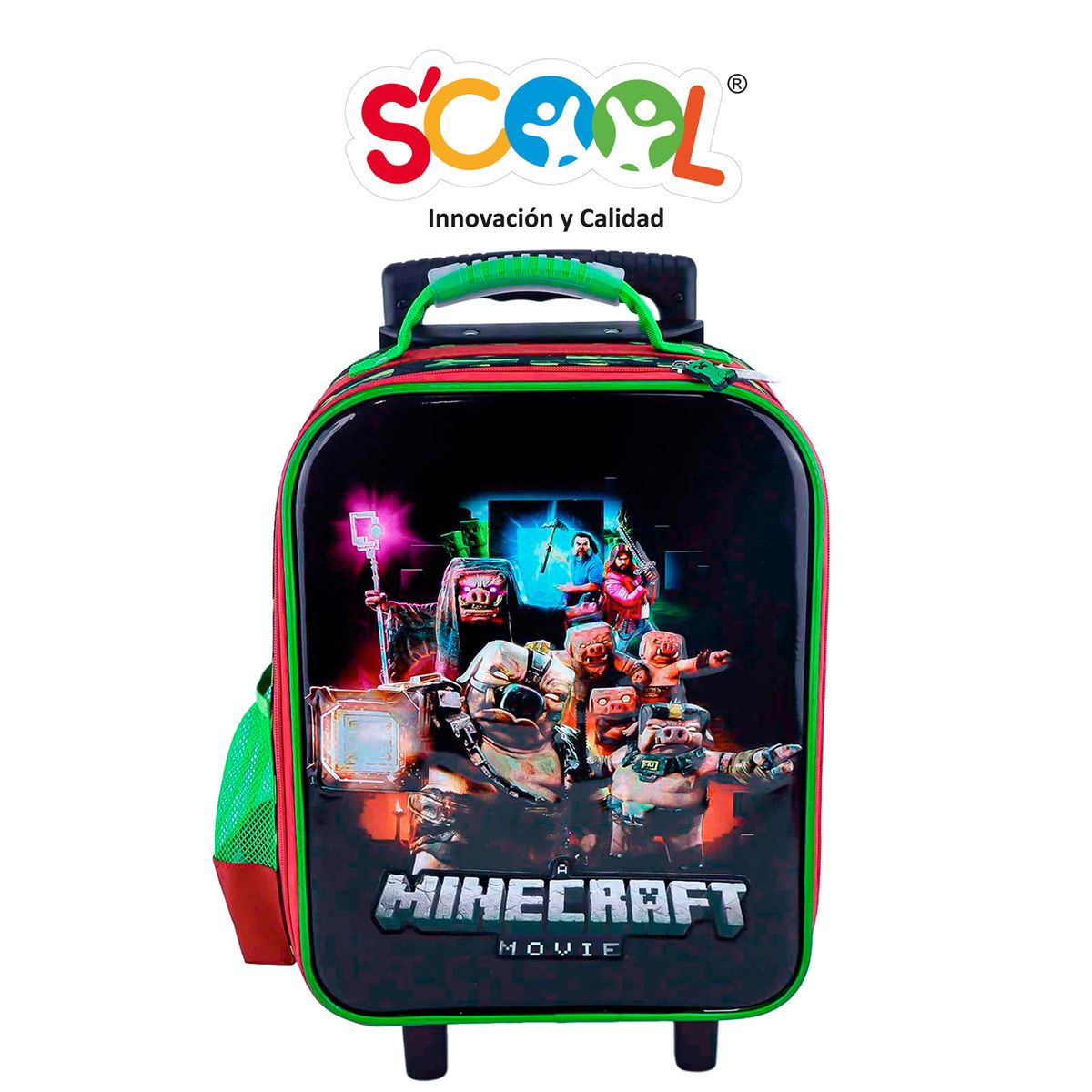 SCOOL - SET MALETA GDE SCOOL MAGIC 3D METALIC MINECRAFT