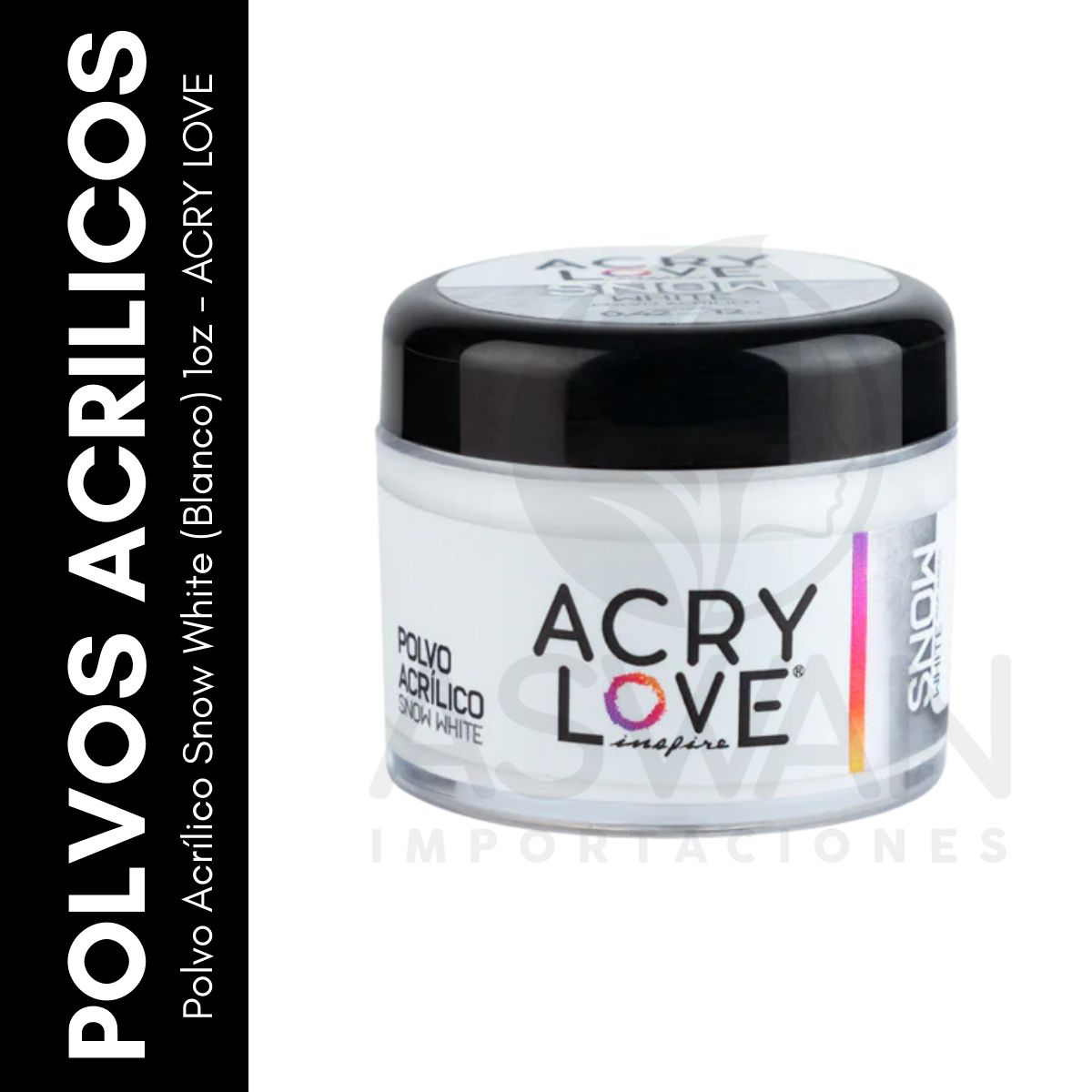 GENERICO - Polvo Acrílico Snow White 1oz - ACRY LOVE