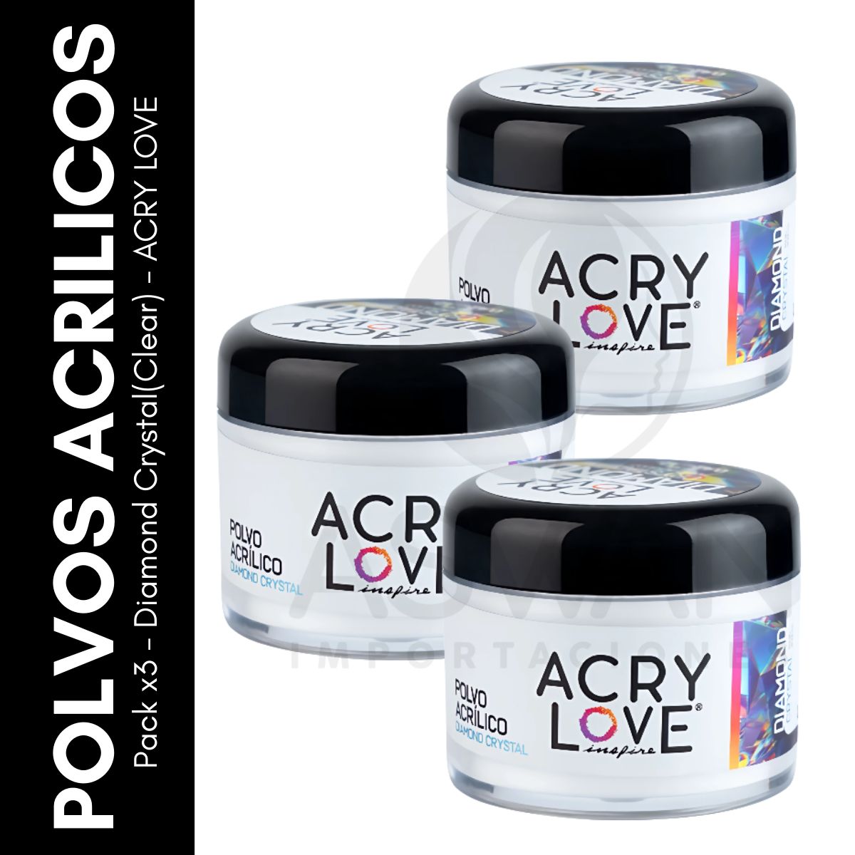 GENERICO - Pack x3 - Diamond Crystal - ACRY LOVE