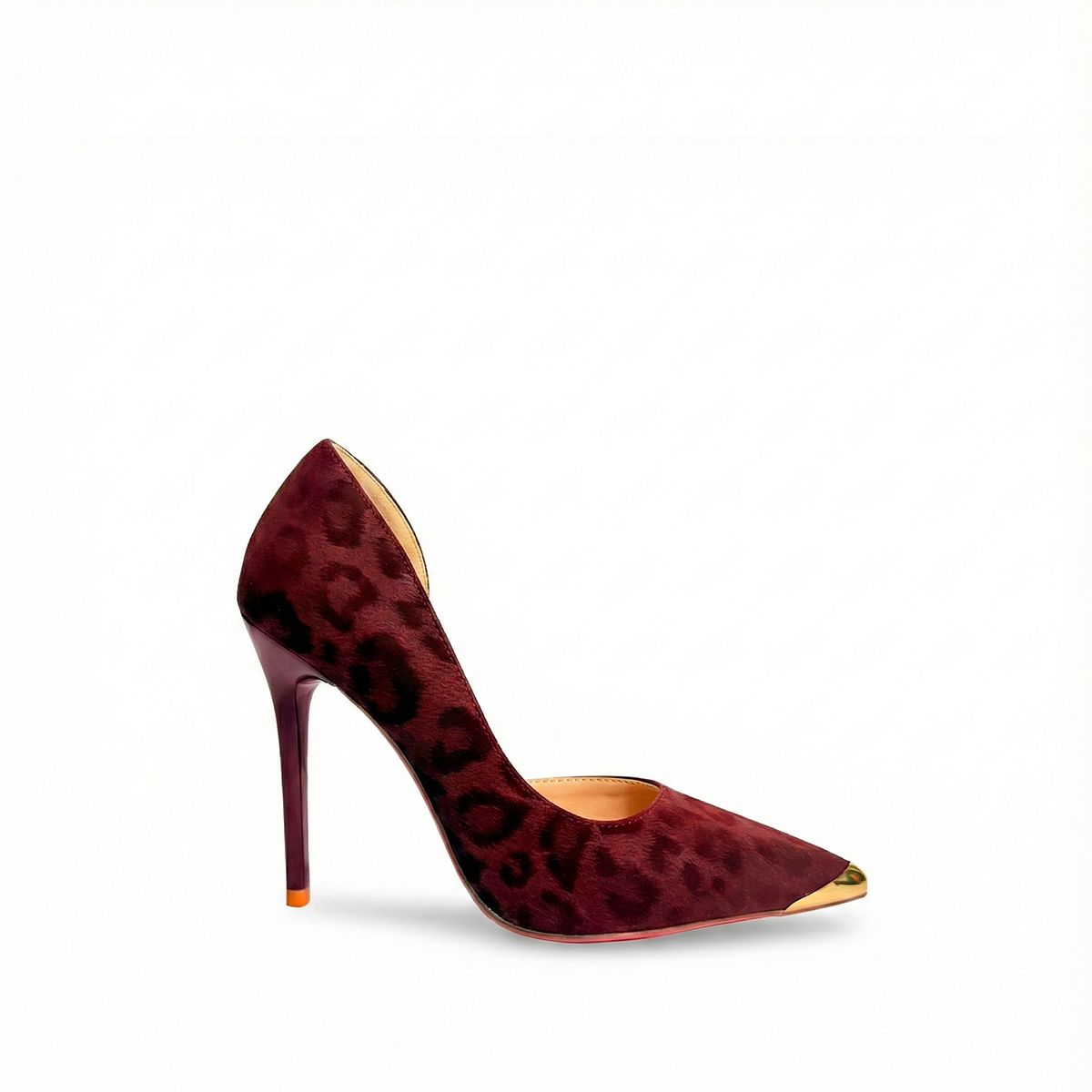MARGLO SHOES - STILETTOS MARGLO SHOES ANIMAL PRINT ROJO VINO M76
