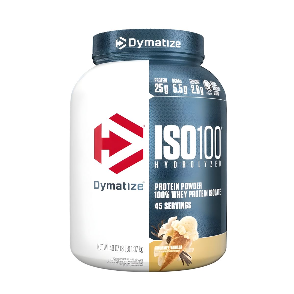 DYMATIZE - Iso 100 3 LB Proteina Hidrolizada - Gourmet Vainilla + Shaker