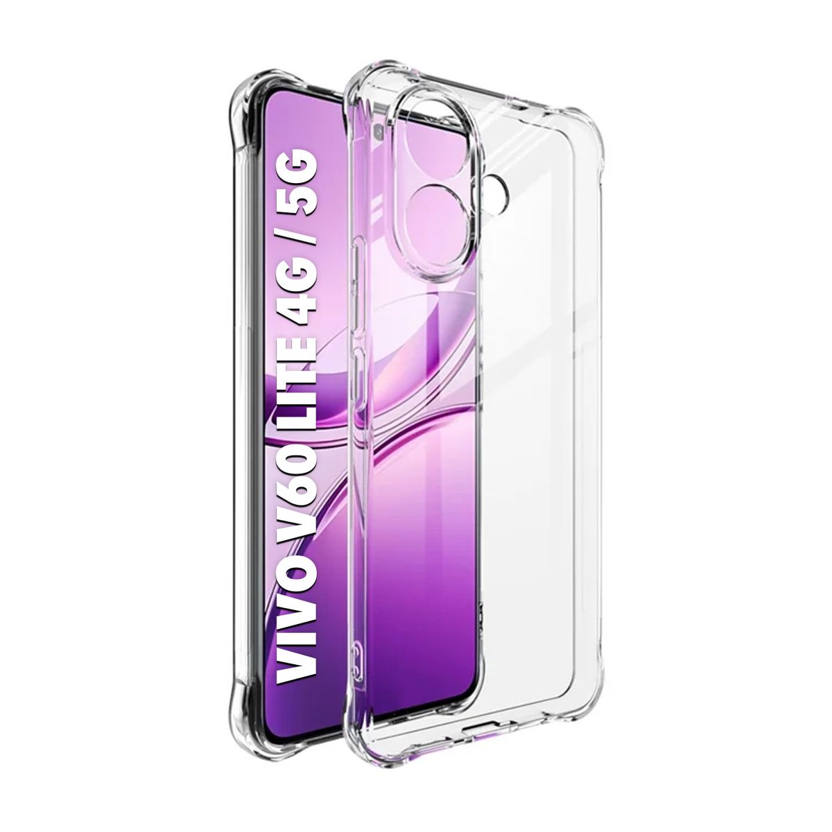 GENERICO - Case Funda Protector VIVO V60 LITE - TRANSPARENTE ANTI IMPACTO