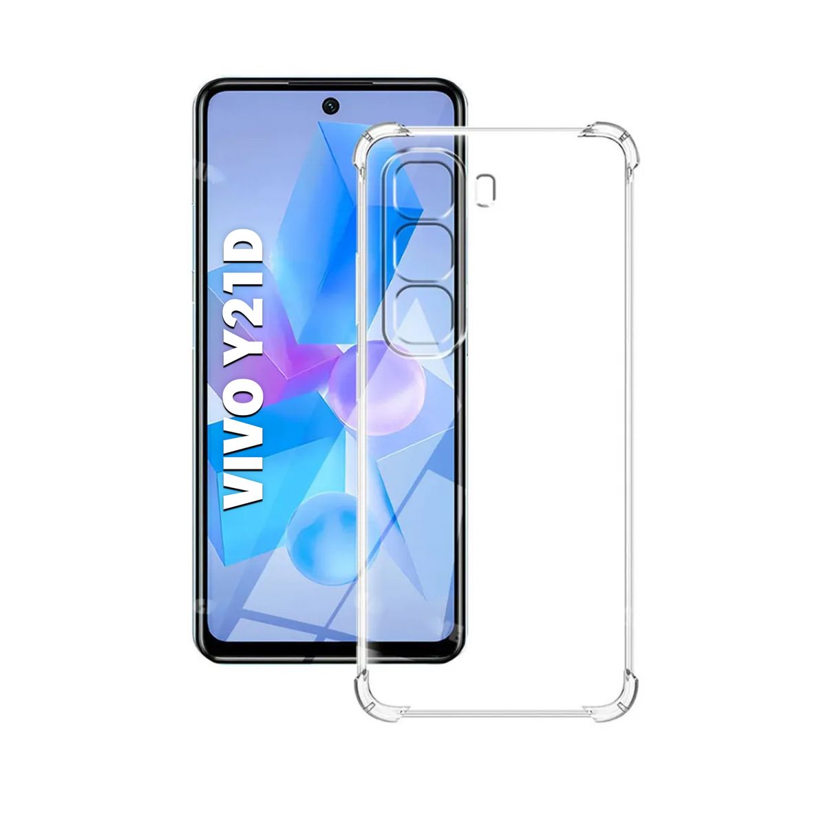 GENERICO - Case Funda Protector VIVO Y21D - TRANSPARENTE ANTI IMPACTO