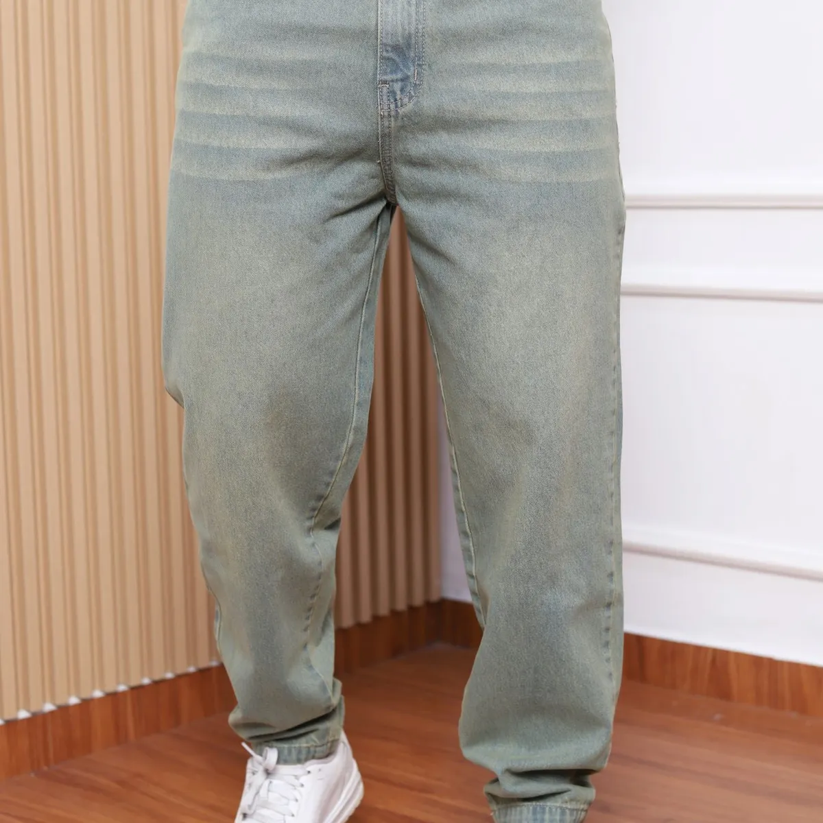 QH - Pantalón Mom Fit de Denim 100% Algodón para Hombre