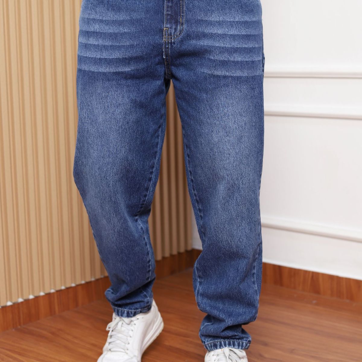 QH - Pantalón Mom Fit de Denim 100% Algodón para Hombre