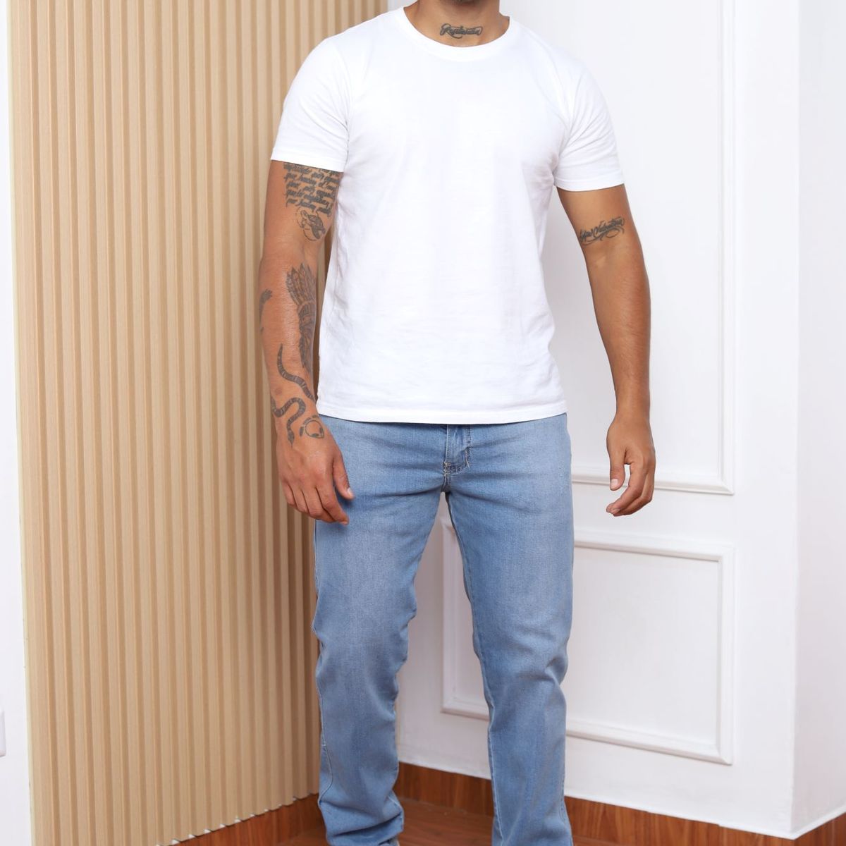 QH - Pantalón Semi Pitillo Hombre  Denim Confort