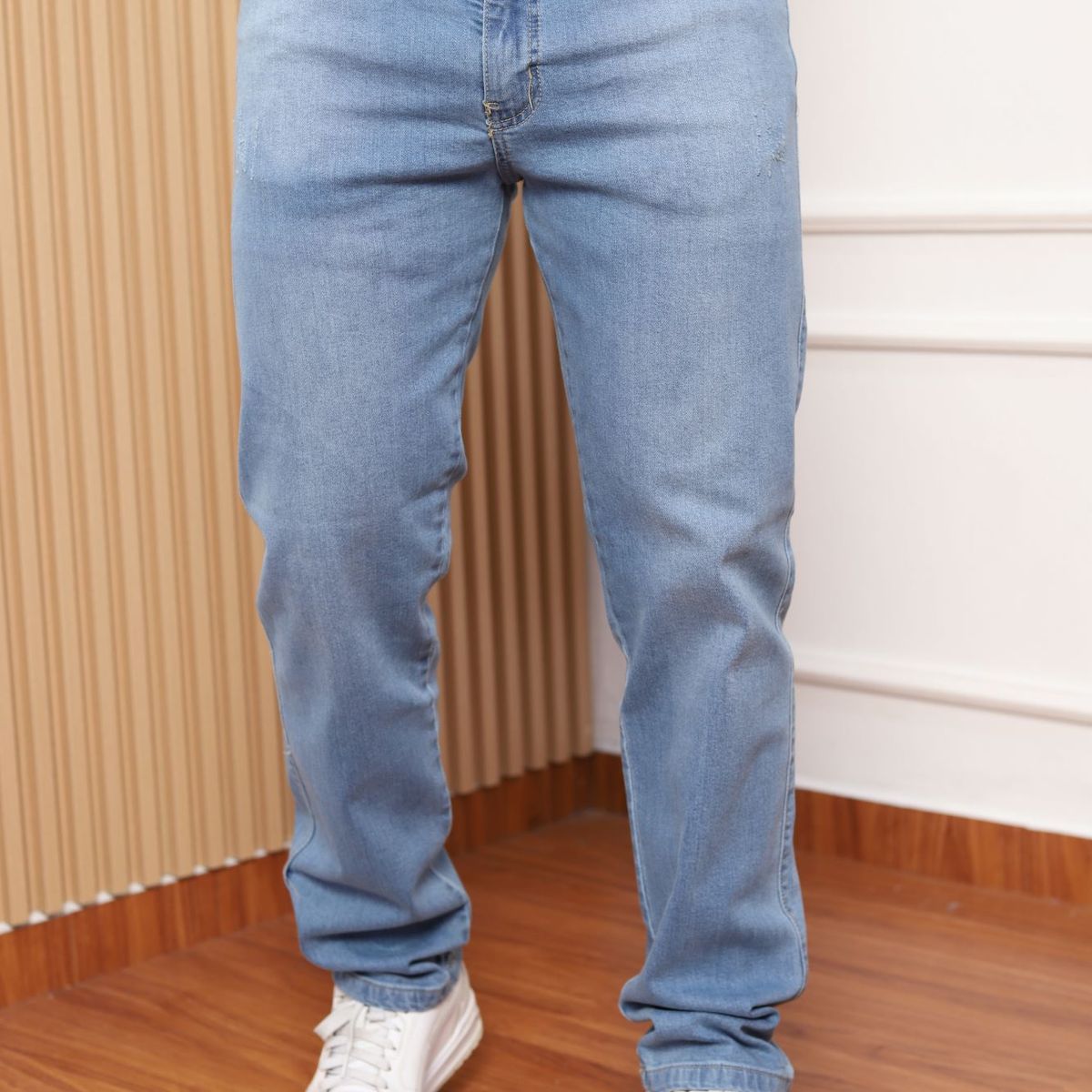 QH - Pantalón Semi Pitillo Hombre  Denim Confort