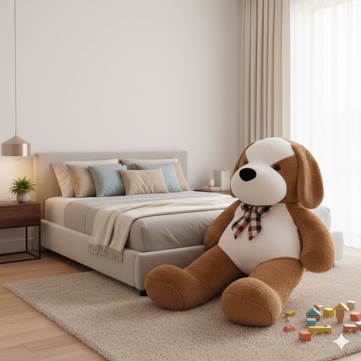 GENERICO - Peluche de Perro Gigante Marrón