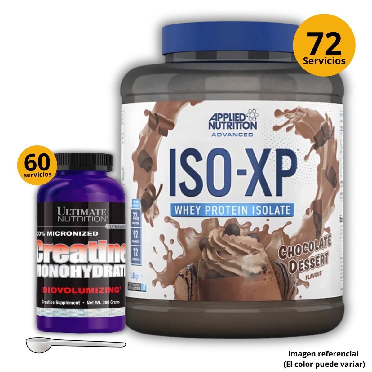 ULTIMATE - Proteína Iso xp 1800g Applied Nutrition Chocolate + Creatina Ultimate Nutrition 300gr