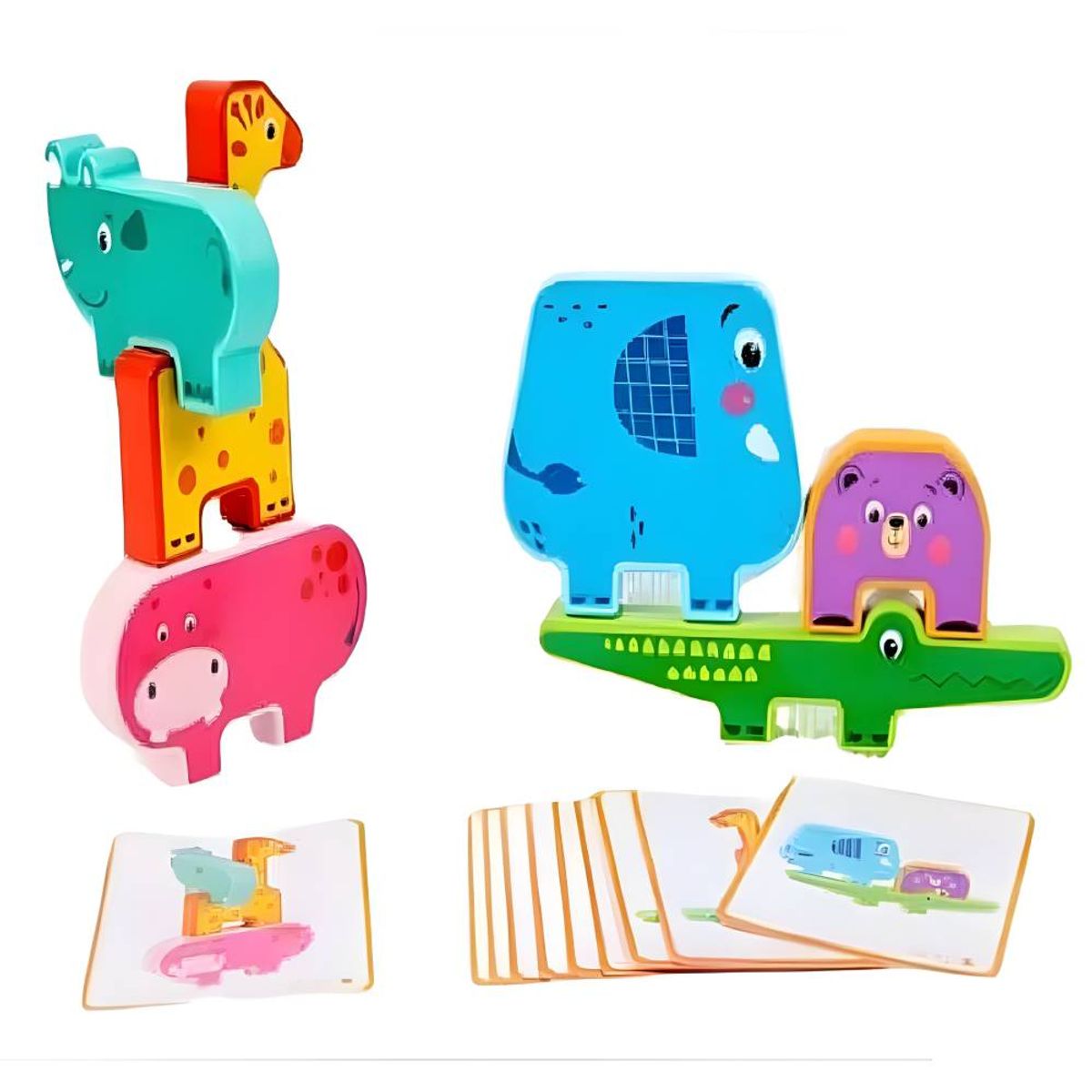 GENERICO - Juego de Equilibrio Animalitos de Madera