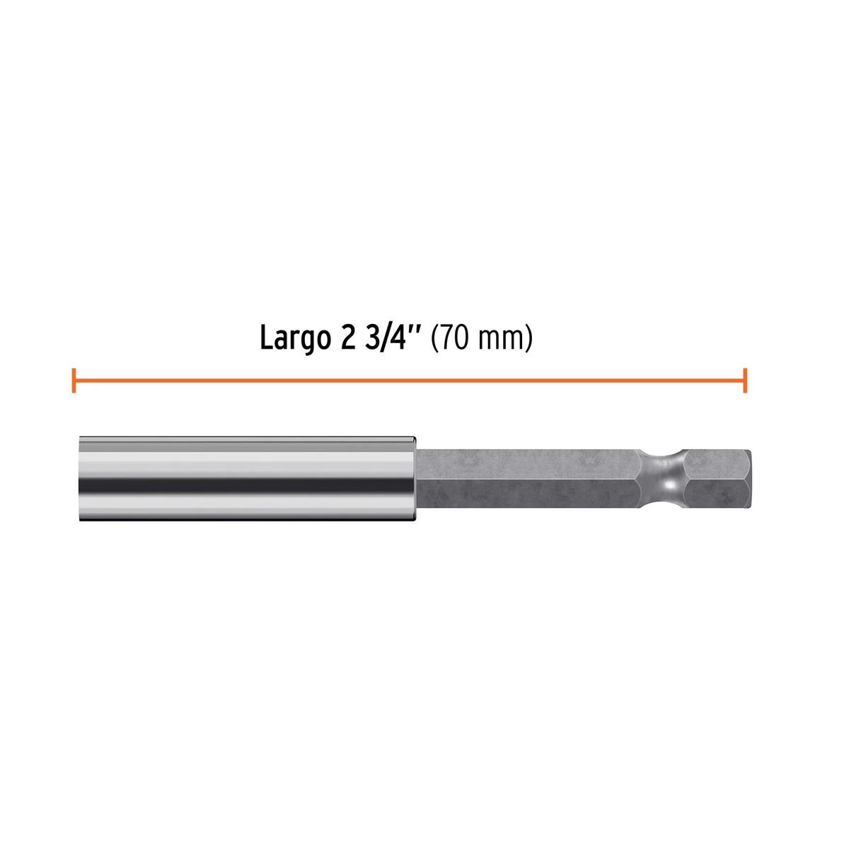 TRUPER - Estuche con 5 extensiones de 70 mm magnéticas, Truper - 11869