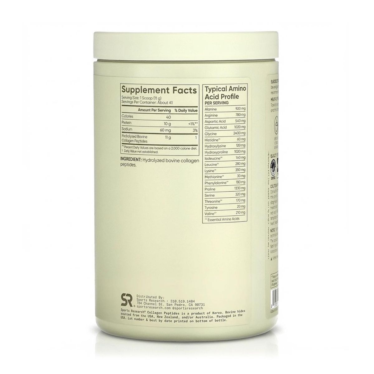VITAMINA - Péptidos de Colágeno en Polvo (454 g) - Sports Research