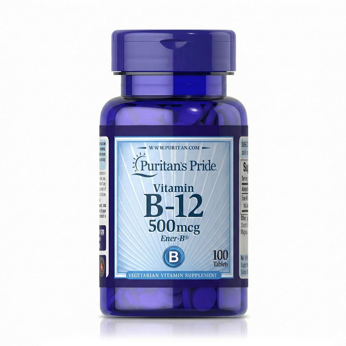 VITAMINA - Vitamina B-12 500 mcg (100 Tabletas) - Puritan's Pride