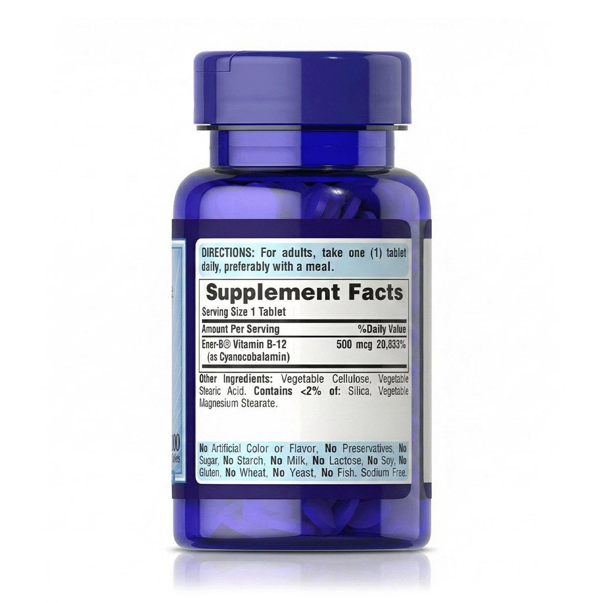 VITAMINA - Vitamina B-12 500 mcg (100 Tabletas) - Puritan's Pride