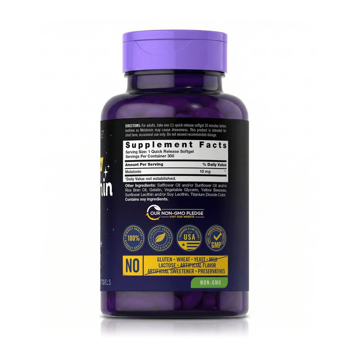 VITAMINA - Melatonina 10 mg (300 Softgels) - Carlyle