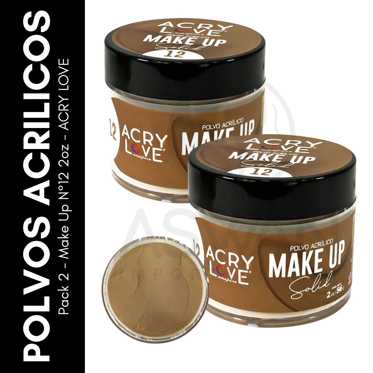 GENERICO - Pack 2 - Make Up N°12 2oz - ACRY LOVE