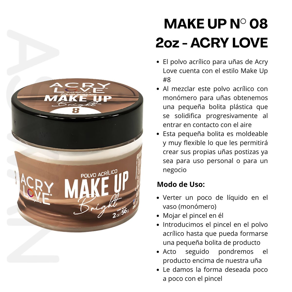 GENERICO - Make Up N°08 2oz - ACRY LOVE