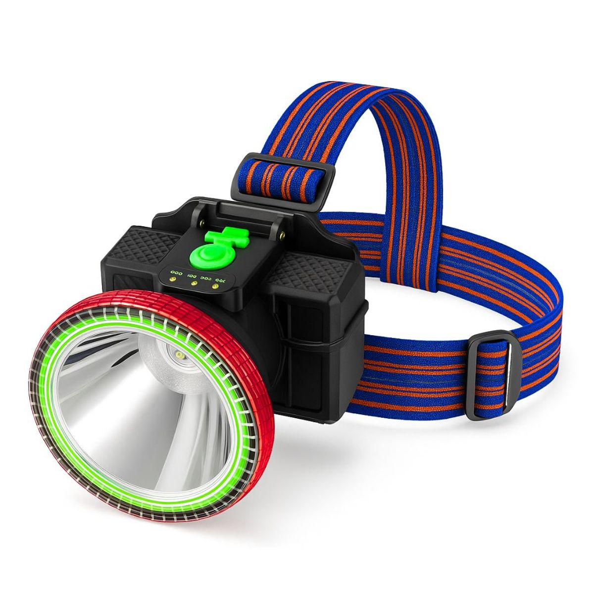 GENERICO - Linterna Frontal LED 150W Bossney con Foco Grande, Indicador Digital, Carga Tipo C y 3000 mAh IPX4