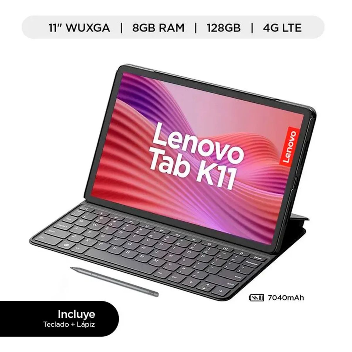 LENOVO - Tablet Lenovo Tab K11 MediaTek Helio 8GB RAM 128GB CASE+TECLADO+LAPIZ