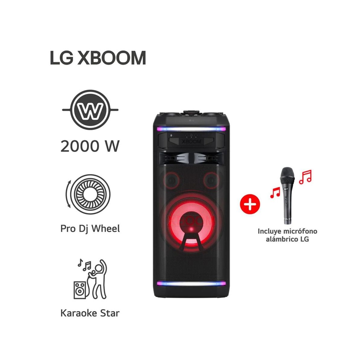 LG - Torre de Sonido LG XBOOM OK99M 2000W Bluetooth Karaoke Star