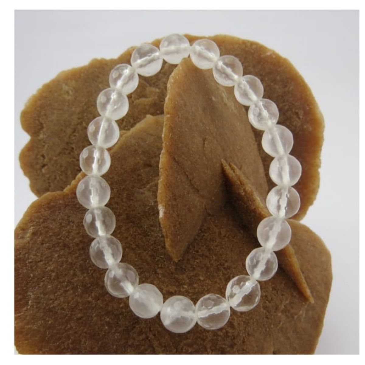 GENERICO - PULSERA   DE CUARZO CRISTAL   #10 PIEDRA NATURAL