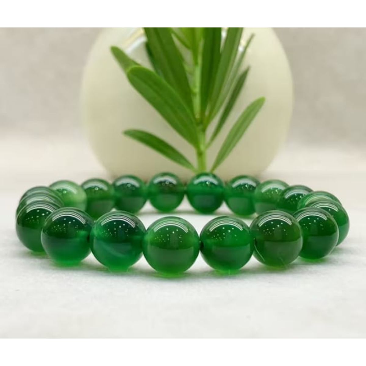 GENERICO - PULSERA   DE AGATA VERDE    #10 PIEDRA NATURAL