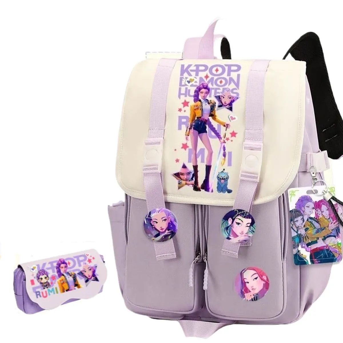 TIOZONEY - Juego de mochila escolar Kpop Las Guerreras K-pop Huntrix Cazadoras de demonios