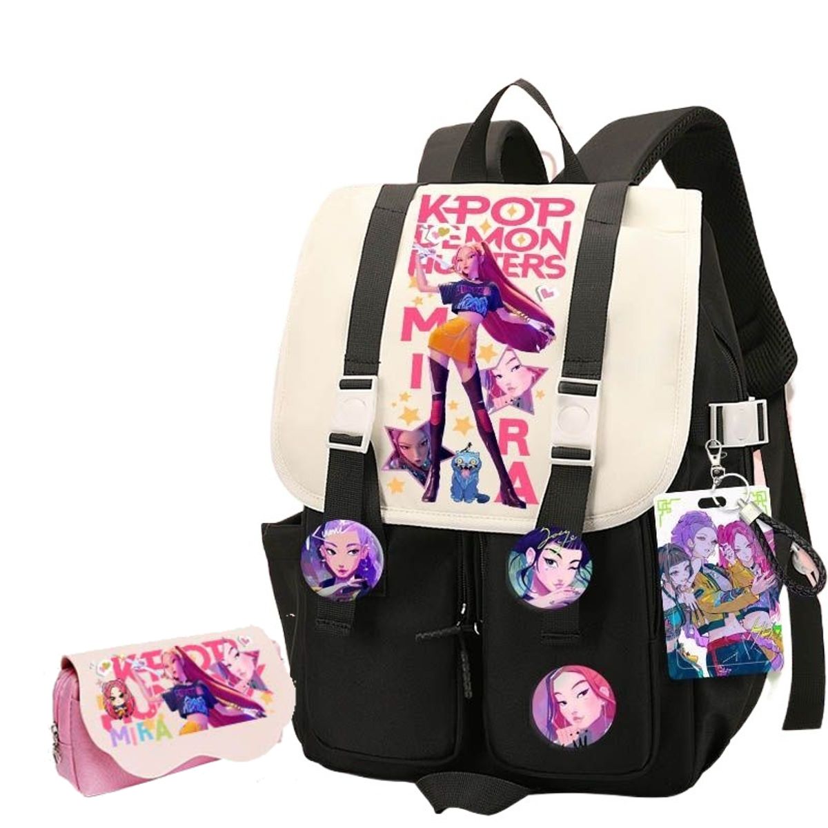 TIOZONEY - Juego de mochila escolar Kpop Las Guerreras K-pop Huntrix Cazadoras de demonios