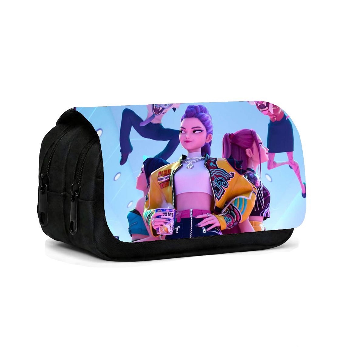TIOZONEY - Estuche portátil multicapa para lápices Kpop Demon Hunters