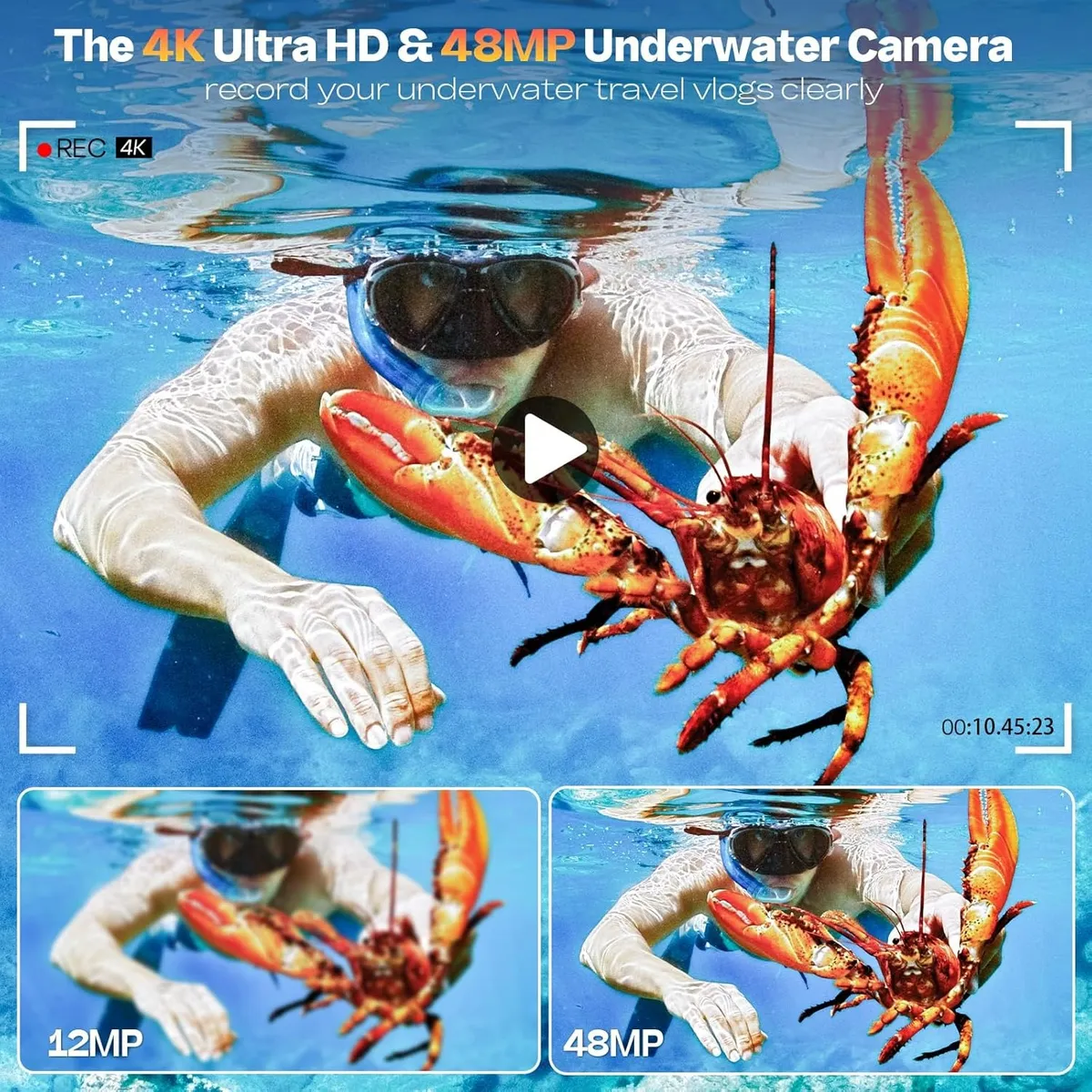 RENVMEXY - Cámara Deportiva WDC901 4K  Captura Cada Aventura en Alta Definición