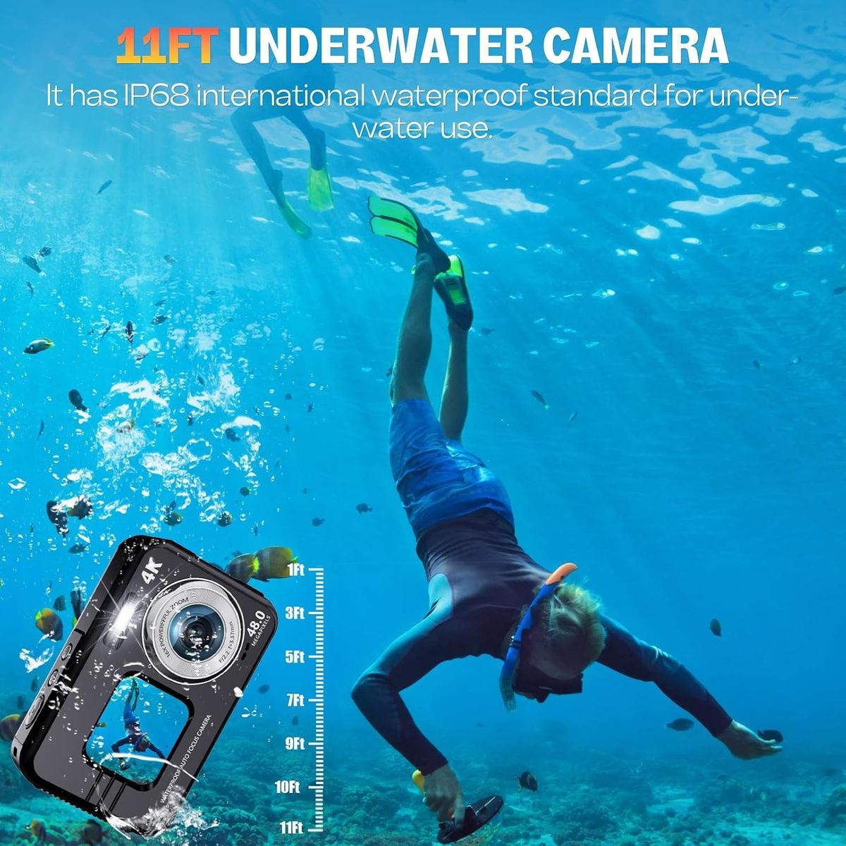 RENVMEXY - Cámara Deportiva WDC901 4K  Captura Cada Aventura en Alta Definición