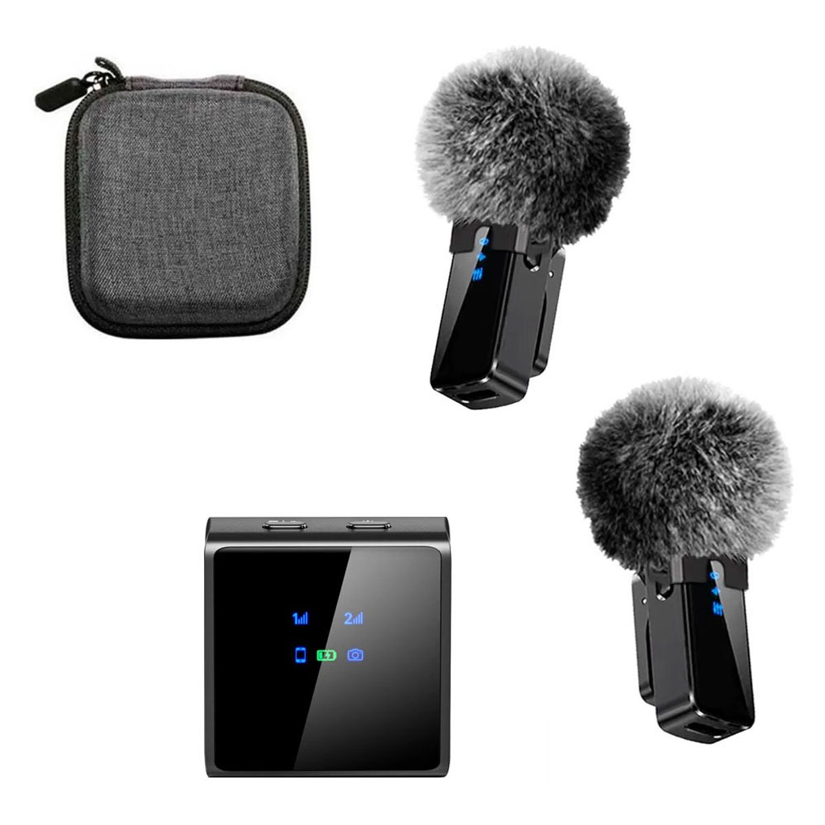 NANOTRON TECHNOLOGIES - Micrófonos SX50 Pro con receptor de carga magnética para Tipo C,  IOS y Cámaras con estuche