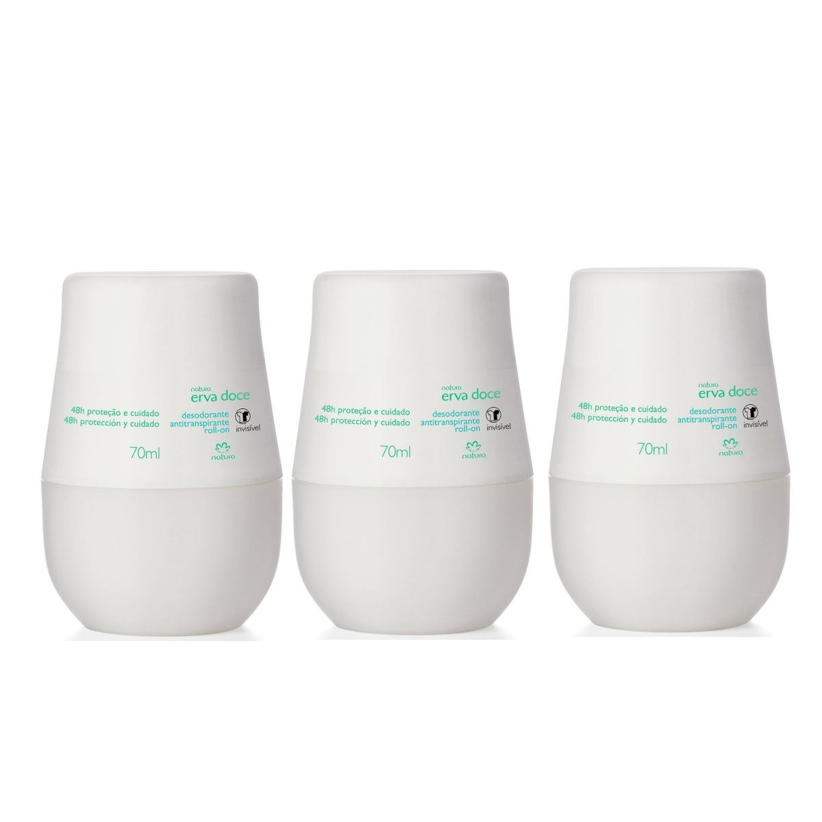 NATURA - kit 3 Desodorantes roll on erva doce Natura