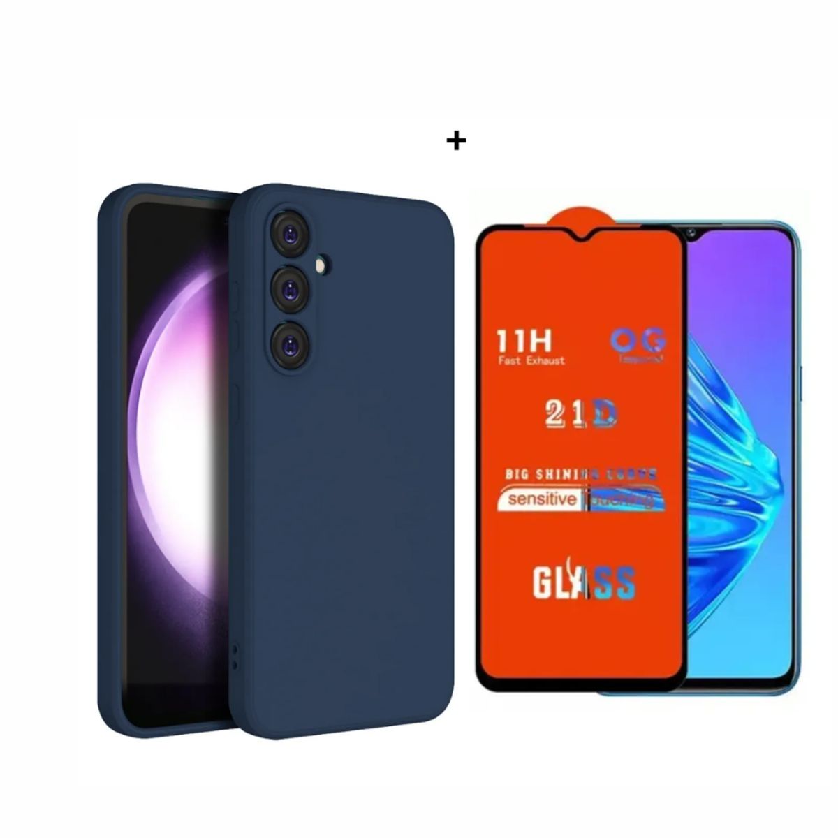 SPACE - CASE SILICONA PARA SAMSUNG A17 AZUL + MICA