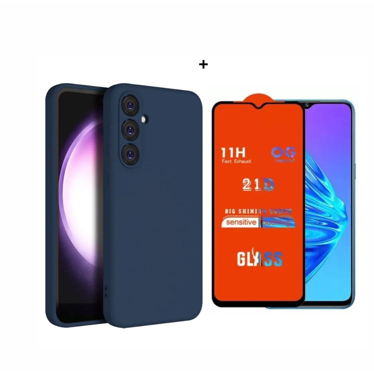 SPACE - CASE SILICONA PARA SAMSUNG A17 AZUL + MICA